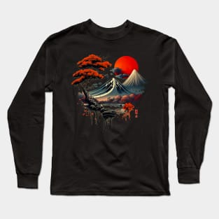 Japanese mountains Long Sleeve T-Shirt